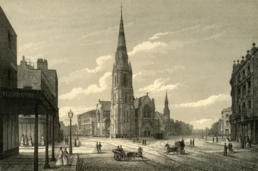 Rowland Hills Chapel & Schools, Westminster Bridge Road, 1876.
