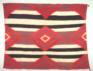 Rug Third-phase Chief Blanket Style, Germantown Weaving, c. 1890-1910.