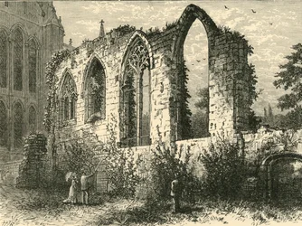 A Vendégterem romjai, 1898.