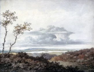Luke Howard vidéki táj- és felhőtanulmánya, 1849. március