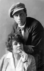 Vsevolod Meyerhold orosz színházi rendező és felesége, Zinaida Raikh színésznő az 1920-as évek elején