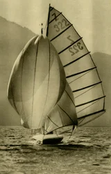 Vitorlázás az Attersee-n, Felső-Ausztria, 1935.