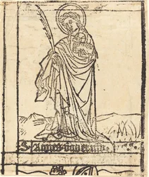 Szent Ágnes [verso], valószínűleg 14601480.