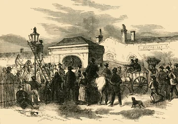 Eladó a Hyde Park Turnpike, c1876.