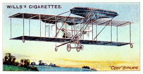 Samuel Franklin Cody, amerikai születésű brit pilóta, a Cody Biplane c1909-es repülővel
