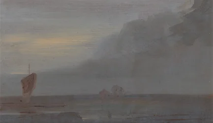 Seapiece csónakokkal: este, tengeri táj csónakokkal, este, kb. 1815.