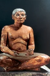 Ülő írnok, ókori egyiptomi, V. dinasztia, ie 2498-2345