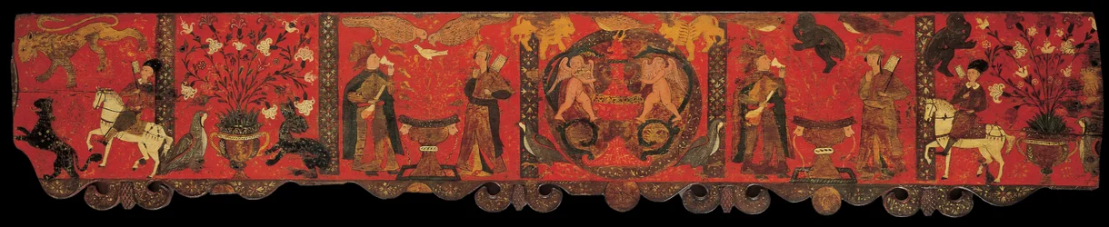 Faburkolat metszete díszfestéssel, 1770-1780-as évek