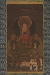 Shaka Shakyamuni Triád, 13. század.
