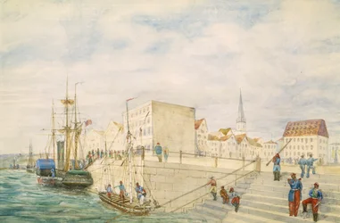 Szállít egy kikötőben, a London része, Hong Kong Panorama