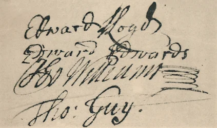 Edward Lloyd aláírása, 1692, 1928
