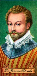 Sir Francis Drake, egy sor cigarettakártya, 1935