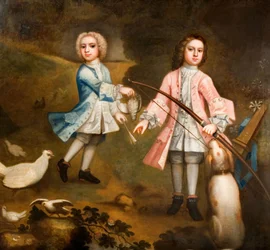 Sir Lister és Sir Charles Holte fiúként, 1750.