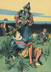 Sir Philip Sidney és a haldokló katona, 1907
