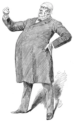 Sir William Harcourt egy izgalmas pillanatban, 1890-es évek 1906