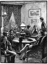 A YMCA társalgója, Exeter Hall, London, 1887