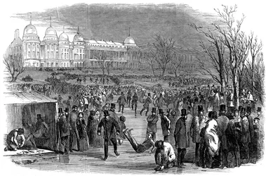 Korcsolyázás a Regents Parkban, 1850
