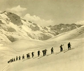 Sílecke, Arlberg, Ausztria, 1935.