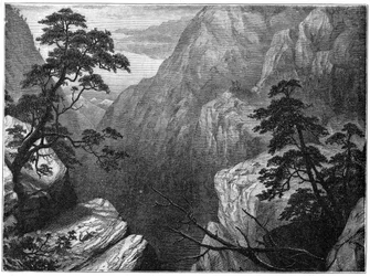 A Sierra Madre havas vonulata, Sziklás-hegység, USA, 1877