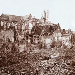 Soissons katedrális, Soissons, Észak-Franciaország, c1914-c1918.