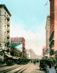 Spring Street, Los Angeles, California, USA, 1900-as évek