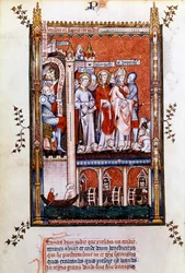 Szent Dénes mártírokat mutat be, 1317