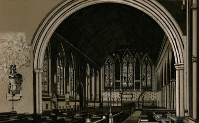 Szent Miklós templom, belső, 1880.