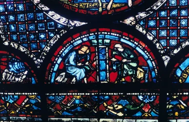 Ólomüveg, Chartres-i katedrális, Franciaország, 1194-1260