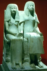 Férj és feleség szobra, egyiptomi, 18. dinasztia