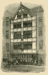 A Crosby Hall utcafrontja, 1872.