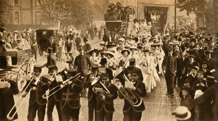 A börtönből szabadult szüfrazsett mártírok, 1908, 1933.