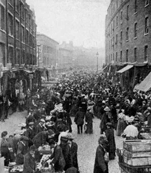 Vasárnapi piac, Wentworth Street, East London, 1930-as évek