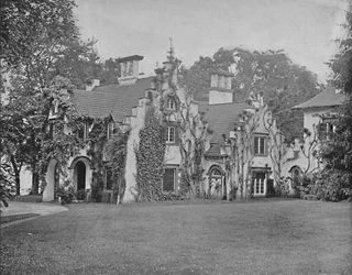 Sunnyside, Washington Irving otthona, Tarrytown közelében, New York államban, 1897.