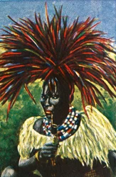 Szvázi férfi Dél-Afrikából, 1928.