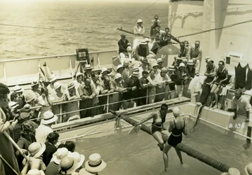 Úszómedence az RML Atlantis fedélzetén, c1929-c1939