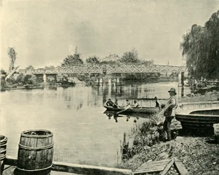 Lengőhíd a Latrobe fölött, 1901.