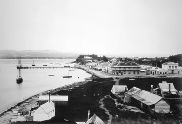 Tauranga, Bay of Plenty, North Island, Új-Zéland, 1875