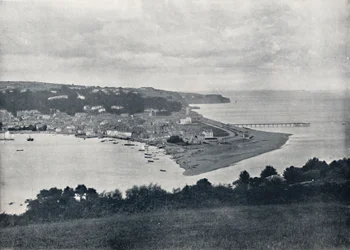 Teignmouth – Általános nézet a Dénről, 1895