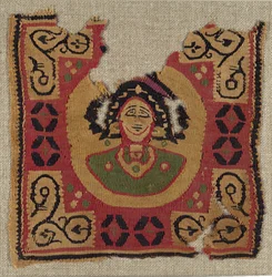 Textiltöredék, kopt, 6-7. század.