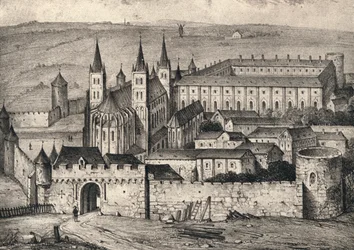 A St Germain-des-Prés-i apátság a 14. században, 1915
