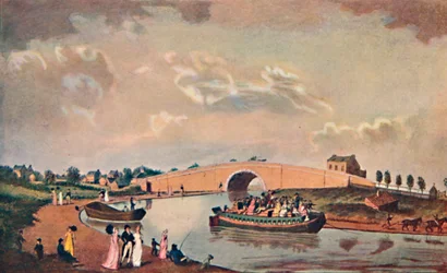 Az Accommodation Barge a Paddington-csatornán, 1801, 1904