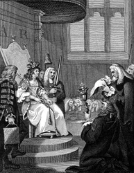 Az Anglia és Skócia közötti egyesülési törvényt Anne királynő előtt olvasták, 1826-ban