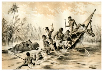 A kaland vízilóval, 1883