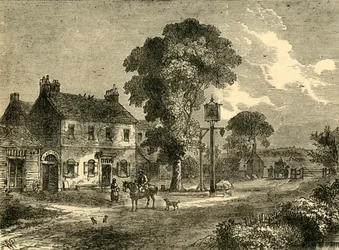 The Bell Inn, Kilburn, 1750, 1876.