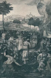 Huss János felgyújtása a konstanzi zsinat által, 1415. július 6., 1907.