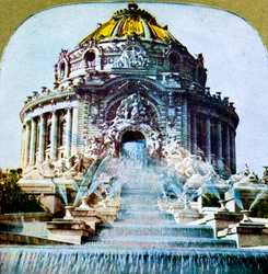 A központi kaszkád a világkiállításról, St Louis, Missouri. USA, 1904