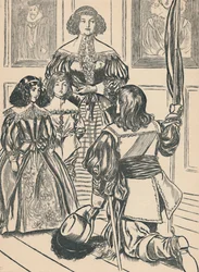 A grófnő megkapja a zászlókat, c1907