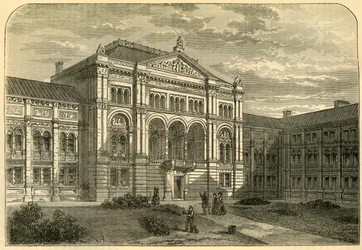 A South Kensington állomás udvara, 1876.
