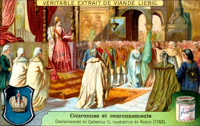 II. Katalin orosz császárnő 1762. évi megkoronázása, 1900 körül
