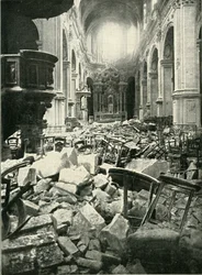 A Cambrai katedrálisban okozott kár, 1919.